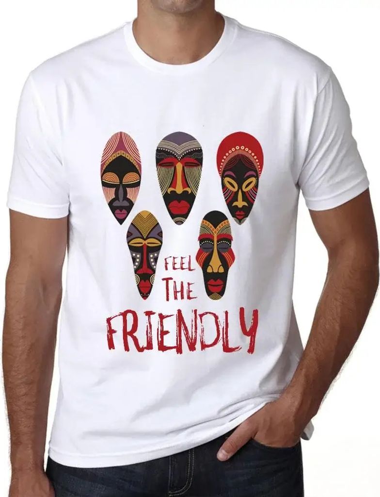 Herren Grafik T-Shirt Native Feel The Friendly Öko-Verantwortlich Vintage Jahrgang Kurzarm Lustige Druck Geburtstag Geschenk Mann