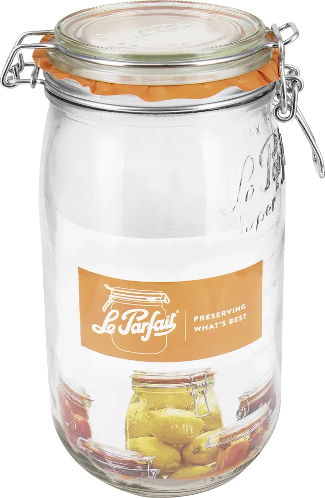 Le Parfait Super 1,5L Bocaux Bicchiere con Stelo a Filo - Vetro Trasparente