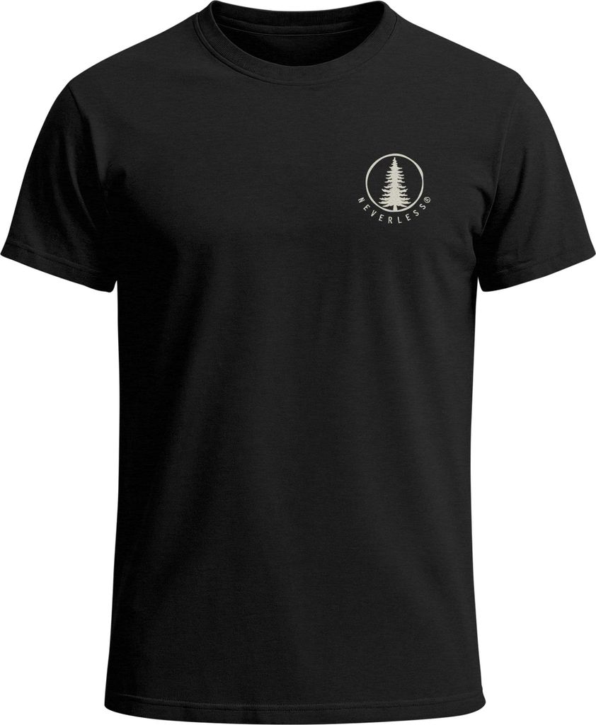 Herren T-Shirt Outdoor Logo - Wald Natur - Statement Grafikshirt Natur Symbolik Printshirt Männer Fashion Streetstyle Neverless