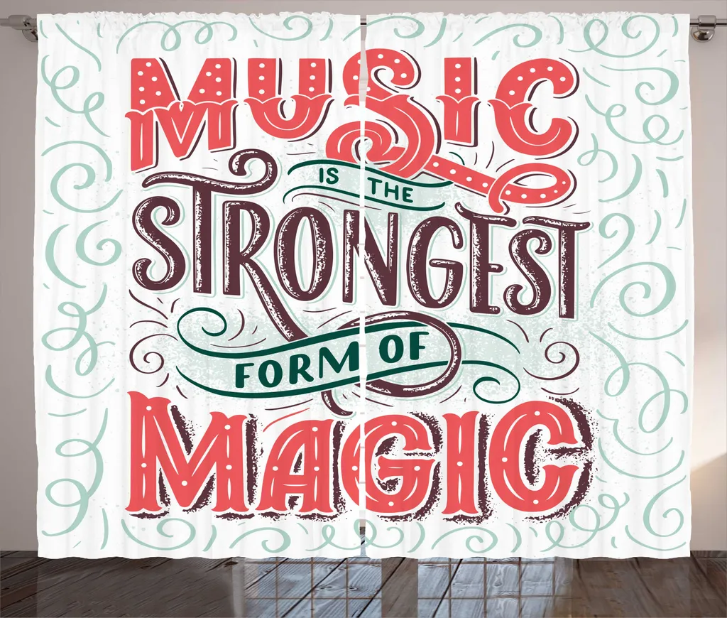 Tende ABAKUHAUS Rock'n'Roll Vintage - Calligrafia Retrò 280x245cm