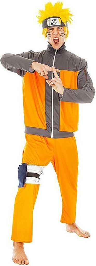 A person wearing a Naruto Shippuden costume.