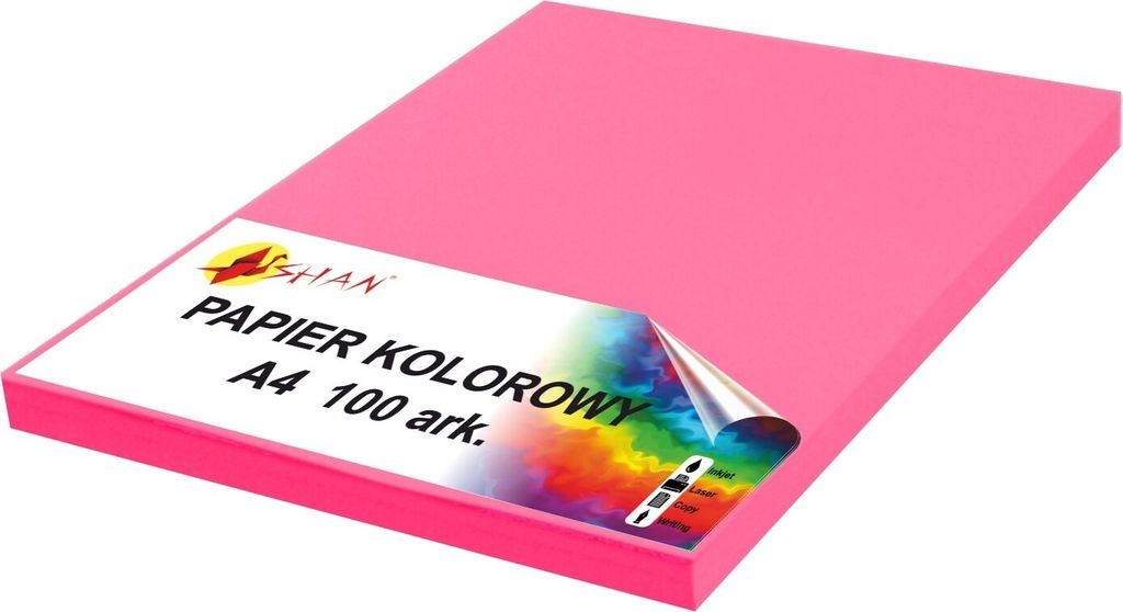Farbpapier A4 80g rosa fluo neon 100 Blatt
