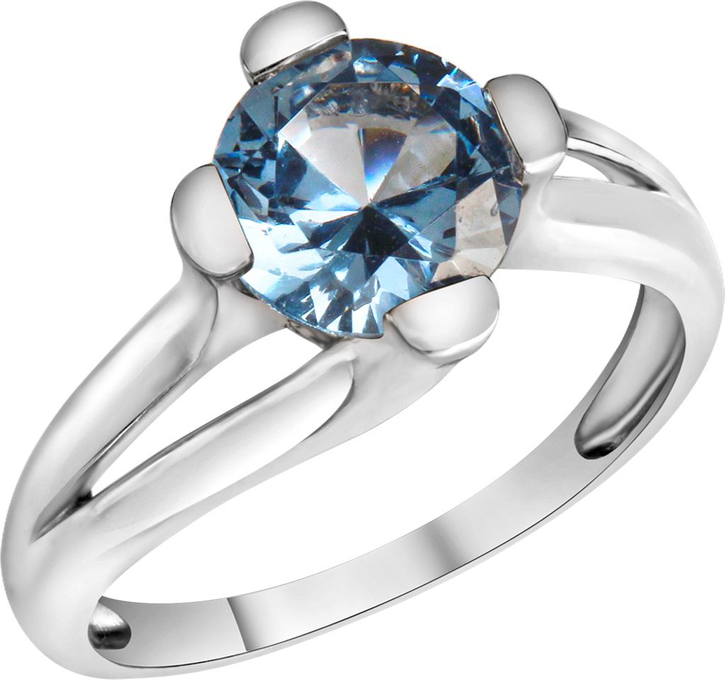 V Ring 925 weiß 019 (60,0) Kristall blau 360270776-1