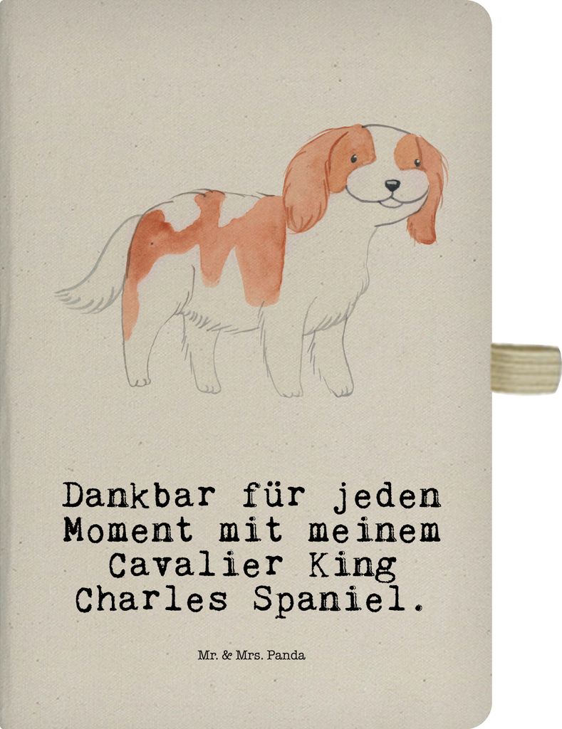 Mr. & Mrs. Panda notizbuch Cavalier King Charles Spaniel Moment - Transparent - Geschenk, Kladde, skizzenbuch a4, Journal, Adressbuch, Tagebuch