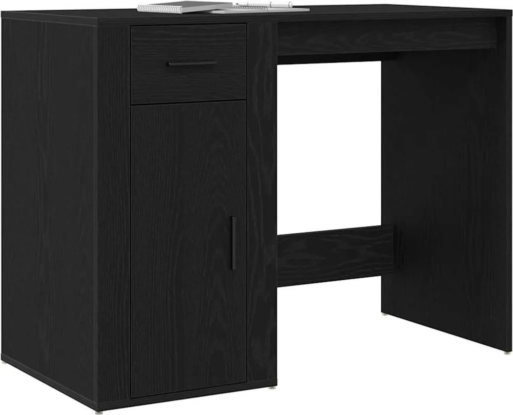 Scrivania per Cameretta SYFAX™ Rovere Nero 100x49x74cm Resistente - 1