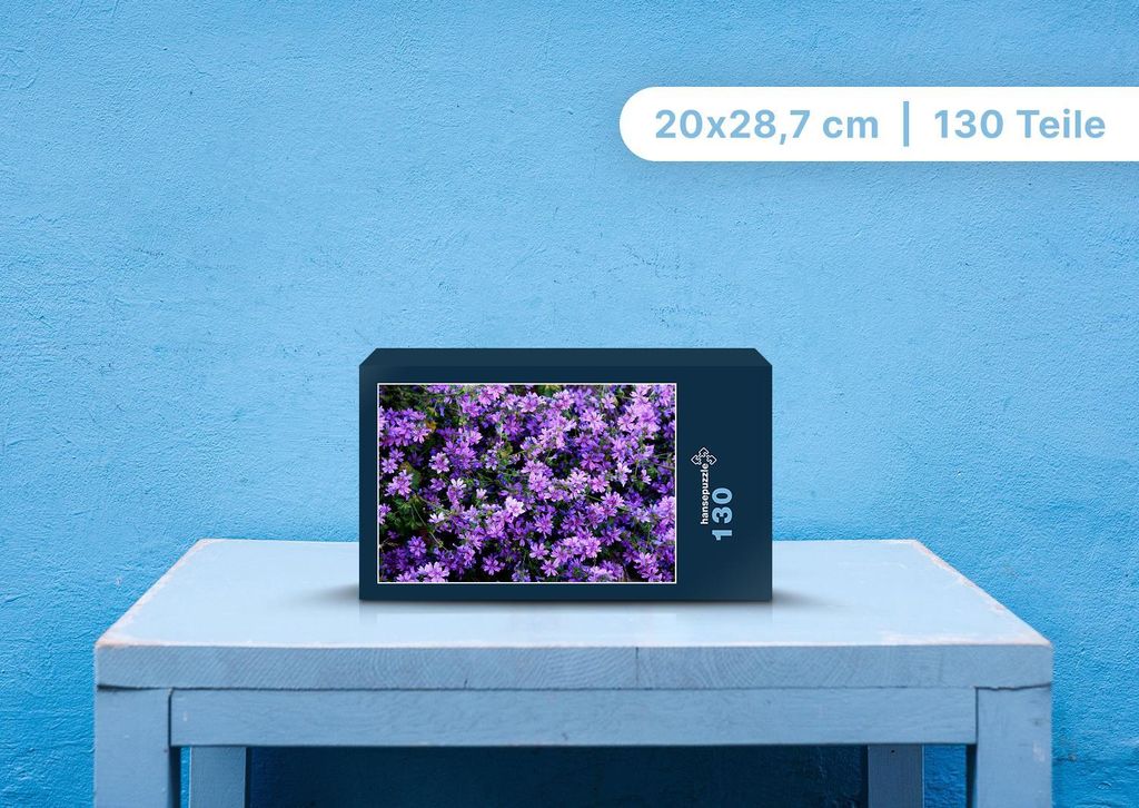 hansepuzzle 106306 - Wildblumen Puzzle, 130 Teile, Natur, 28,7 x 20,0cm mit hochwertiger Aufbewahrung, Kartonbox und wiederverschließbarem Beutel