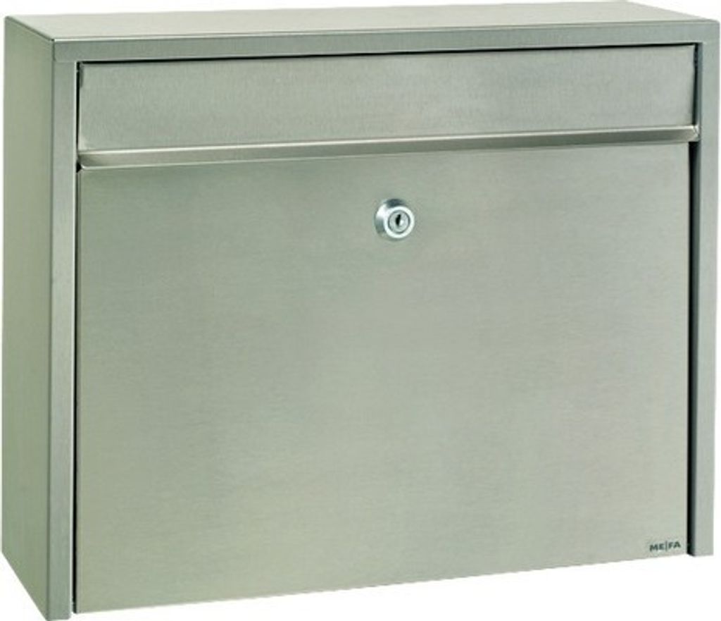 MEFA Briefkasten Edelstahl/gebürstet BxHxT 350//152/97 mm Minuet 99 Edelstahl Entnahme vorne mit Klappe