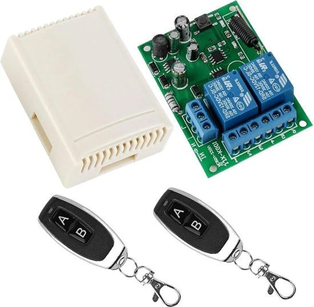 Commande à distance pour éclairage et portail 433 MHz Récepteur 230V