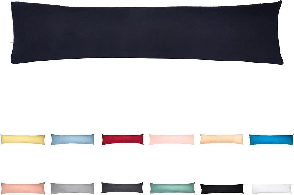 Jersey Kissenbezug 40x145 cm 100% Baumwolle Kopfkissenhülle Bettkissenbezug Kopfkissenbezug superweich Kissenbezug Dunkelblau