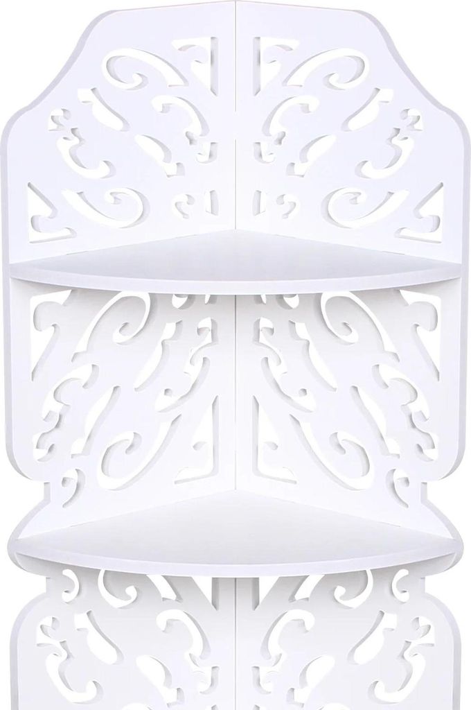 Eckregal Badregal Dusche - Freistehendes Standregal 4 Etagen - Dreieckig - 19×19×80 cm - ABS-Kunststoff - Für Badezimmer/Dusche