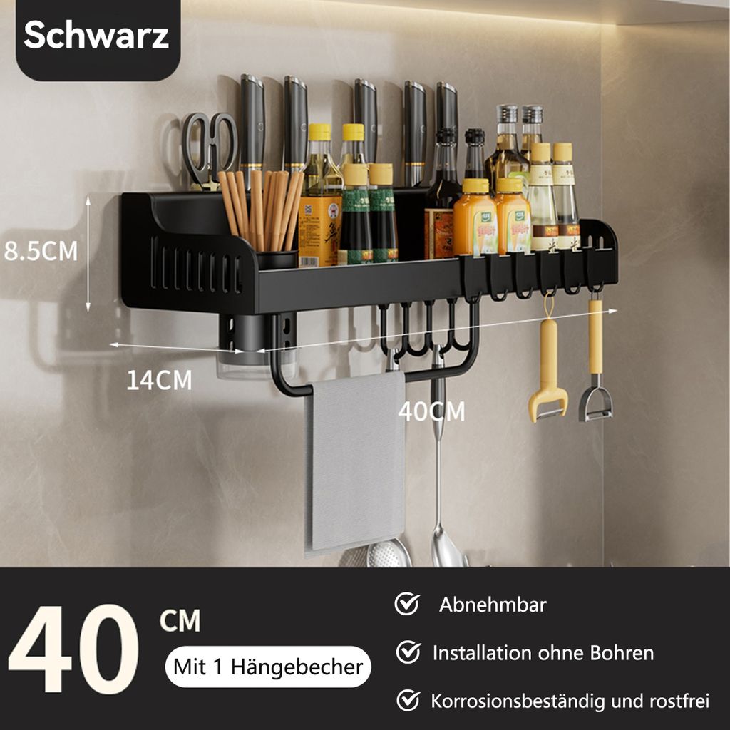 Gewürzregale, Küchenorganizer-Set, Hängendes Küchenregal Produktbild 3