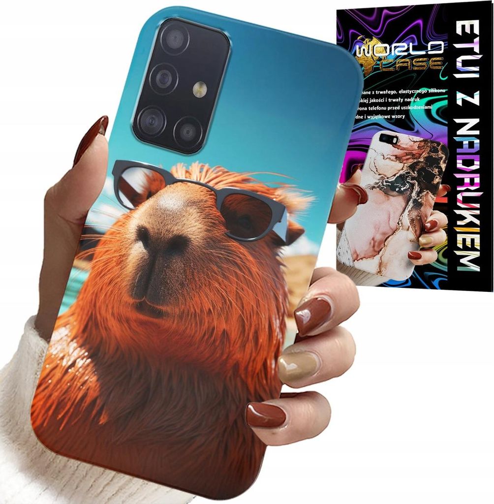 Etui Für Samsung Galaxy M31S - Süsses Wasserschwein, Wasserschwein Etui + Glas