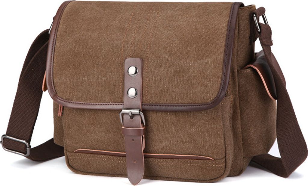 INF Legere Canvas Umhängetasche Kaffee