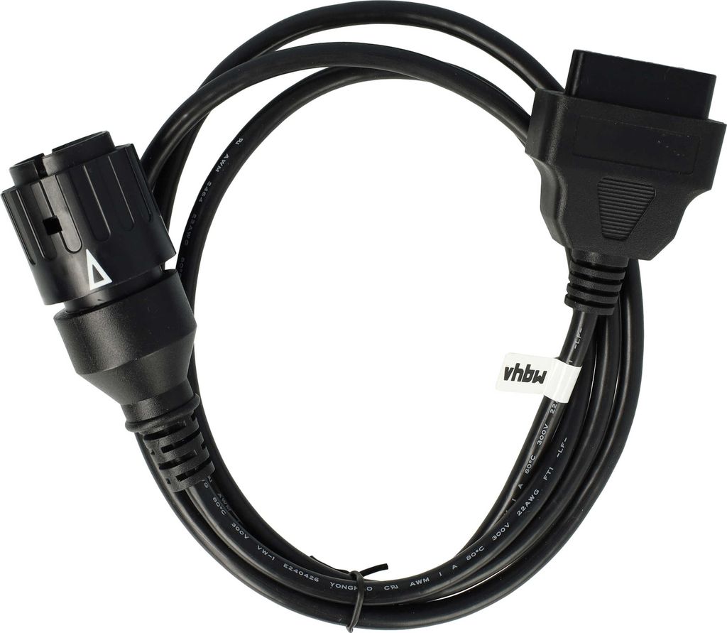 vhbw OBD Adapter 10 Pin auf OBD2 16Pin kompatibel mit BMW R 1150 GS Adventure R21 Motorrad - 1,5 m