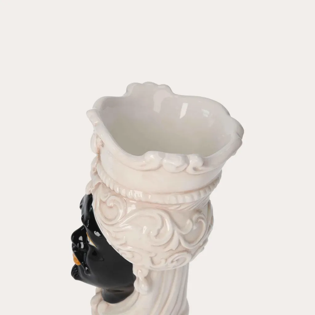 Petit Vase Déco Testa di Moro pour Centre de Table et Étagère Moderne - 3