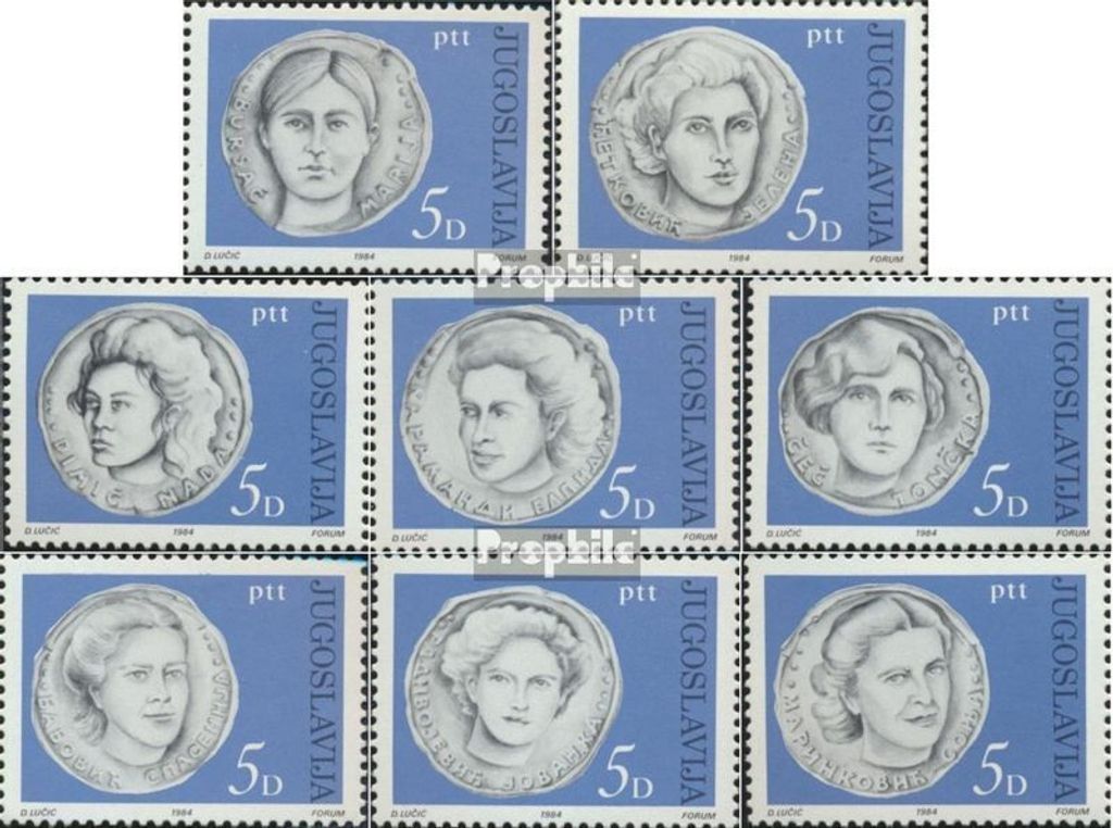 Briefmarken Jugoslawien 1984 Mi 2035-2042 (kompl.Ausg.) postfrisch Tag der Frau