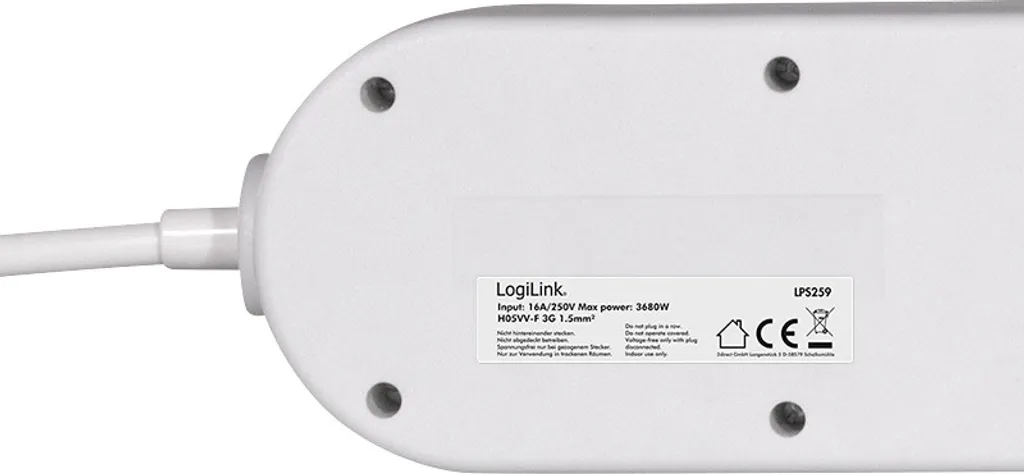 Multipresa Professionale LogiLink 3680W | 6 Prese per Server e Workstation - 10