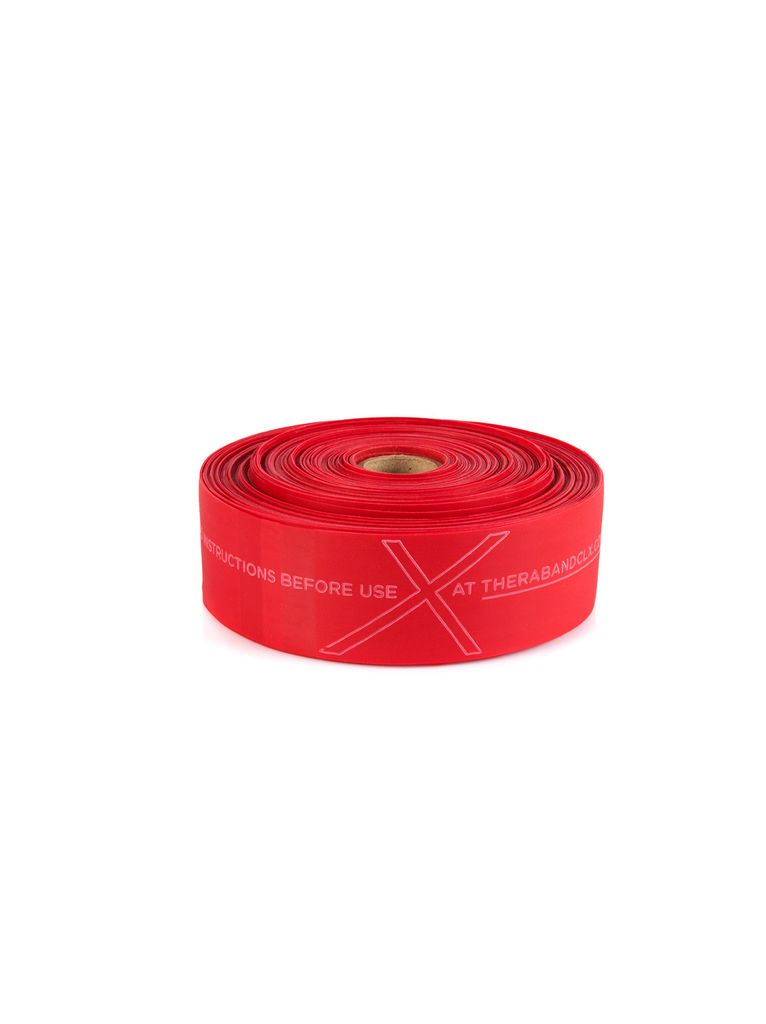 TheraBand Fitnessband "CLX", 22 m Rolle, Rot, Mittel