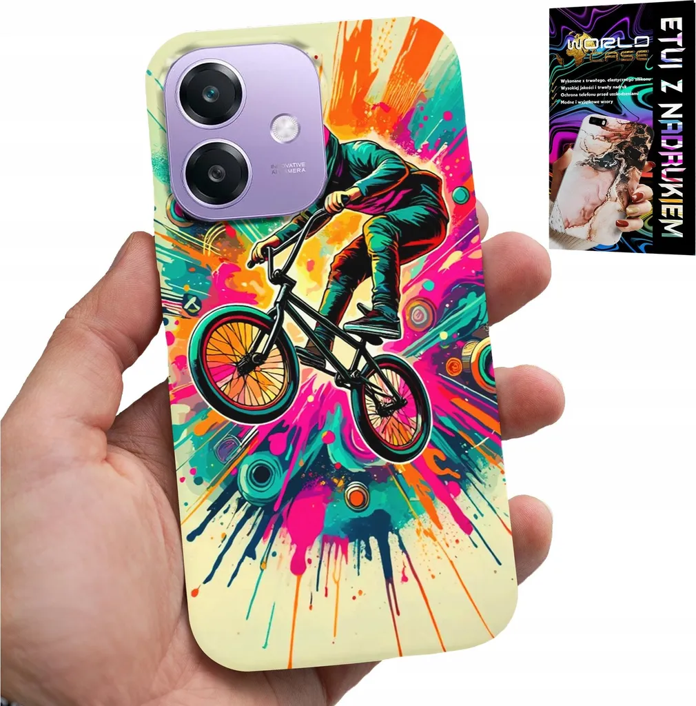 Cover Oppo A60 5G per Ragazzi Bici BMX Triki Sport + Vetro Kit