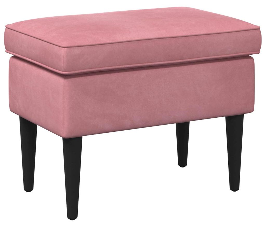 Hocker Rosa 55 x 35 x 41 cm Samt