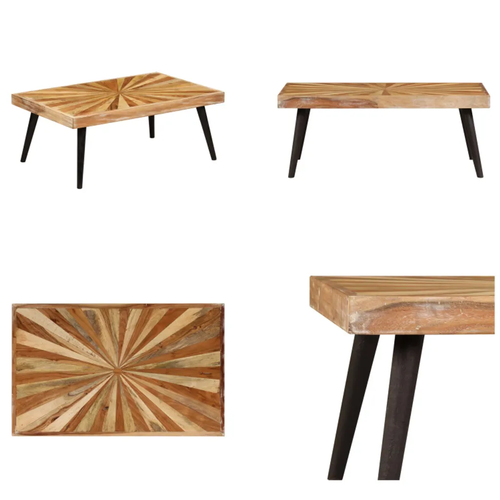 Tavolino in Legno Massiccio Mango 90x55 vidaXL - Stabilità Garantita
