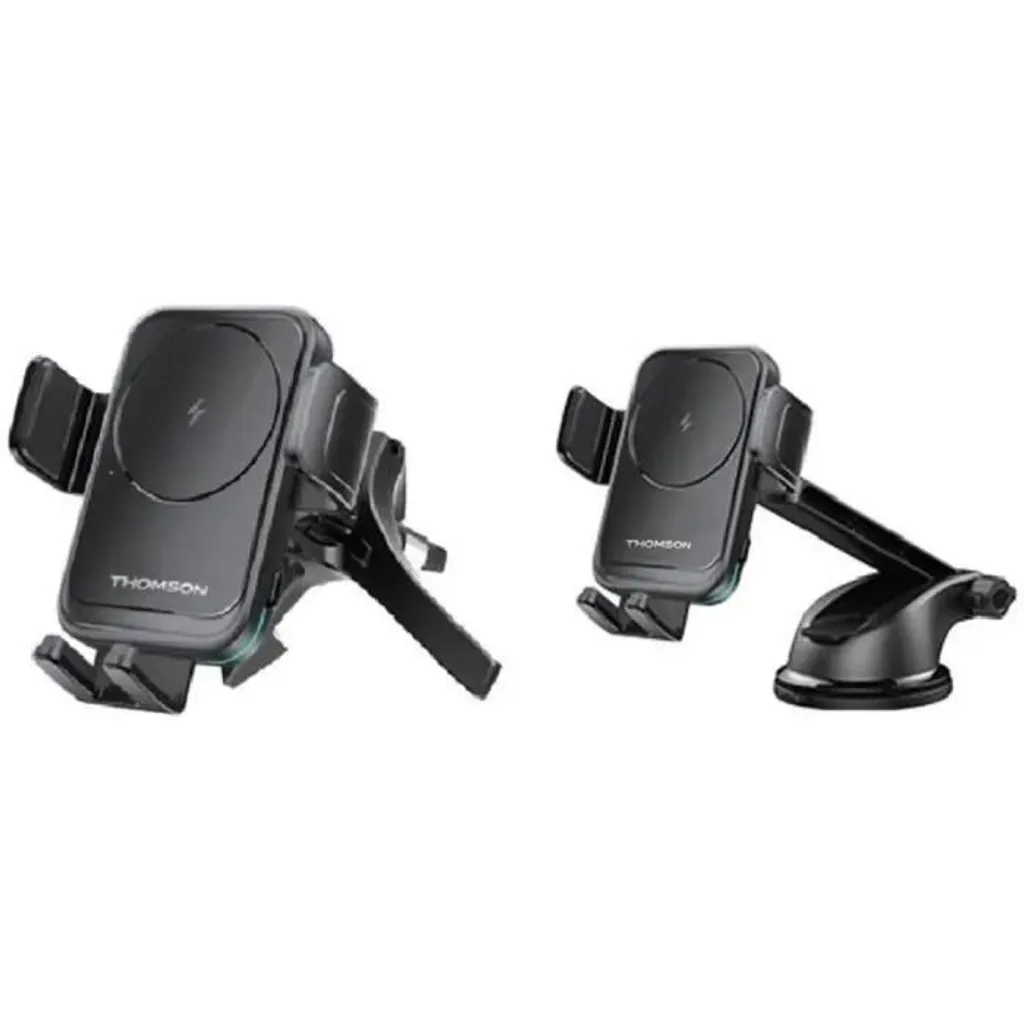 Chargeur induction voiture THOMSON avec ventouse et pince aération