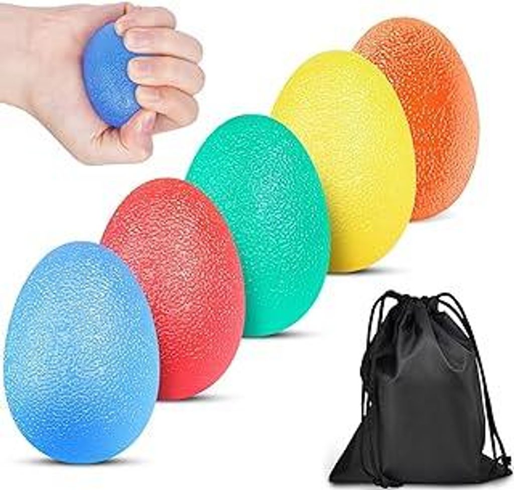 5 Stück Handtrainer Ball,5 Stüfe Antistressball,Bis zu 35KG Anti Stress Ball, Knetball Für Hände Therapie,Handtrainer Fingertrainer Für Die Ha...