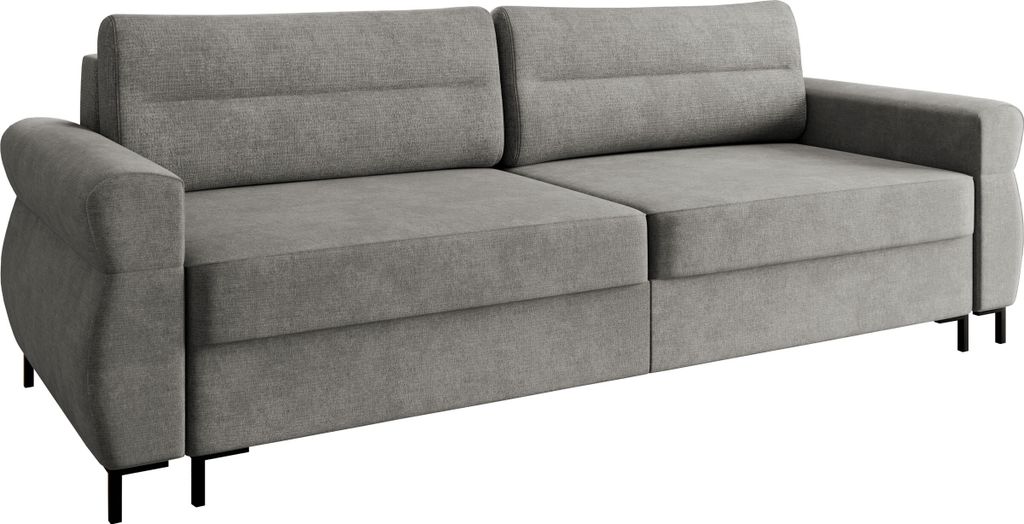 MIRJAN24 Sofa Berne, Schlafsofaa, Couch mit Schlaffunktion und Bettkasten, Wohnzimmer, Stilvoll Polstermöbel (Farbe: Sierra 748)