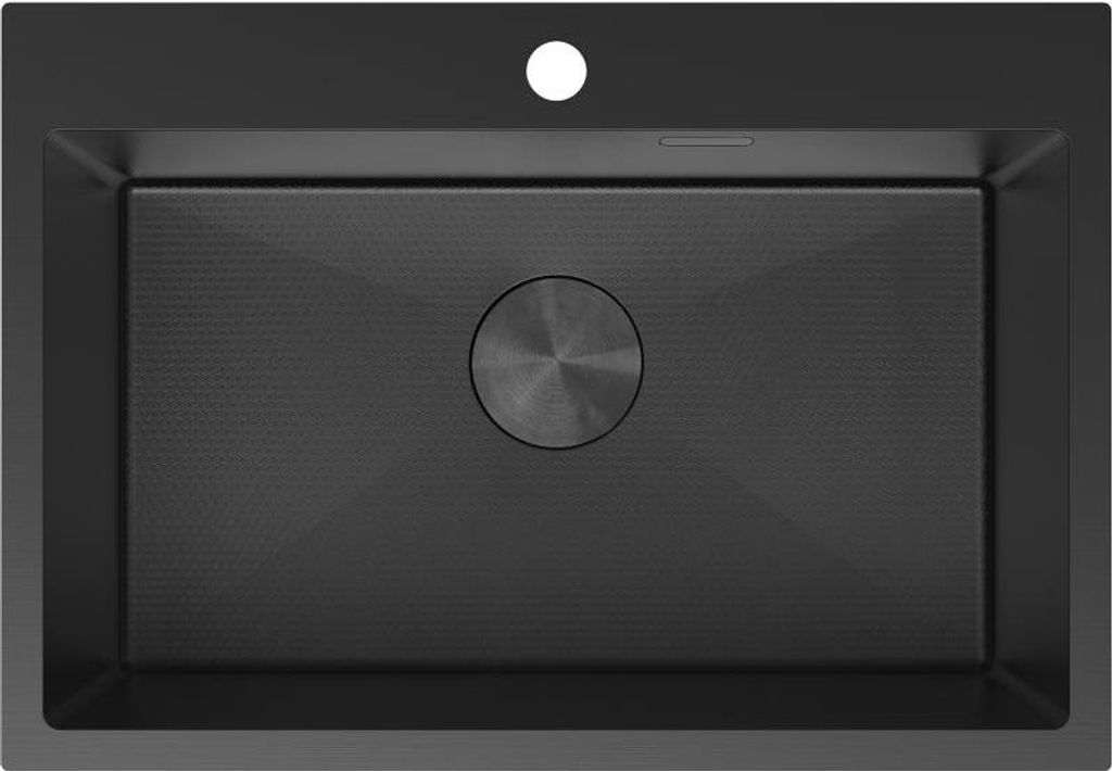 Mexen Solix Edelstahlspüle 1-becken 650 x 450 mm, schwarz HC - 6403651000-70HC