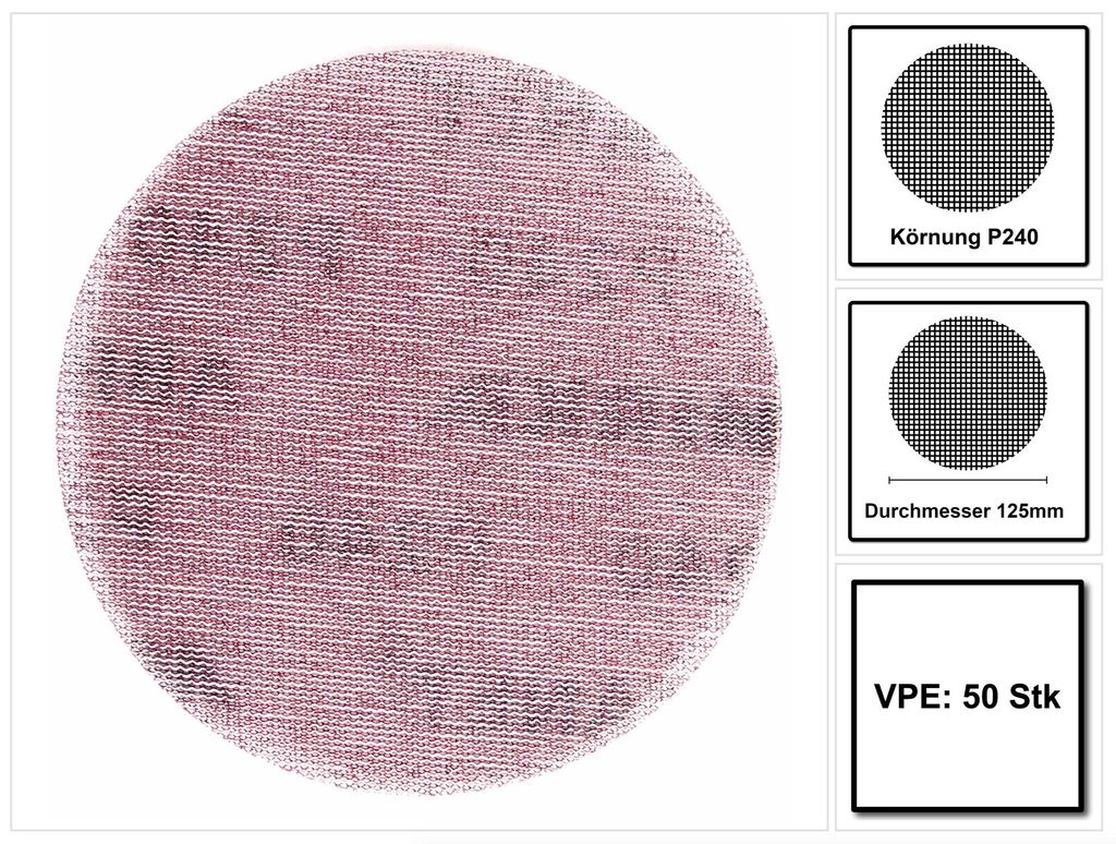 Mirka ABRANET Schleifscheiben Grip 125mm P240 50 Stk. ( Produktbild 