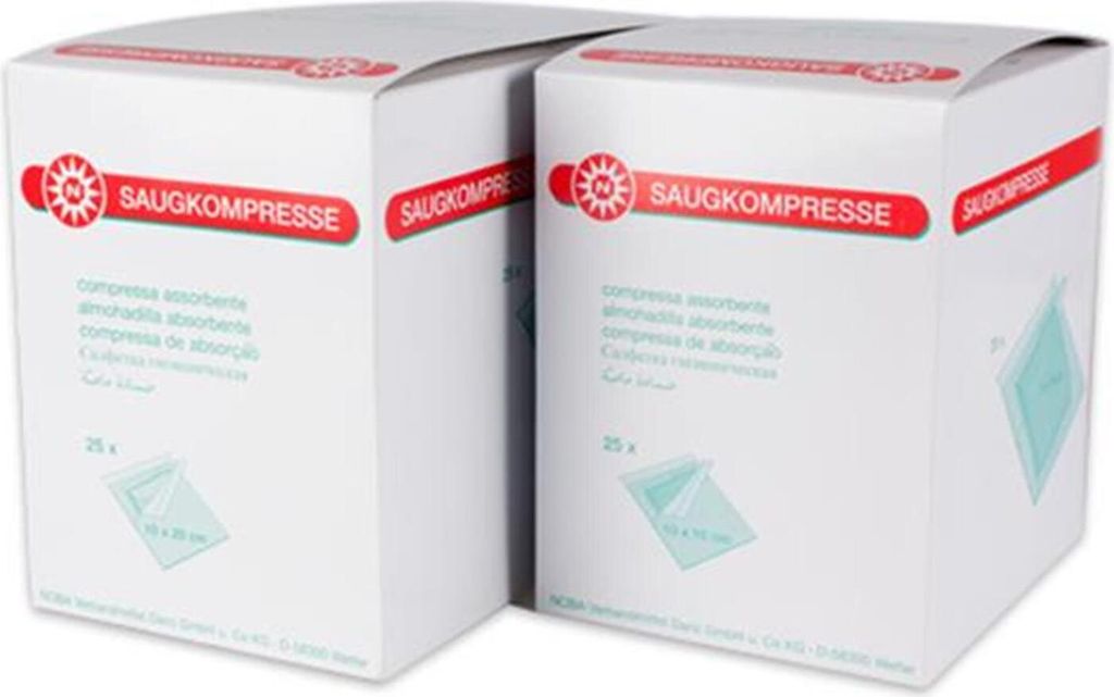 NOBA Compresses absorbantes stériles 25 pièces 10 x 10 cm Image du produit 