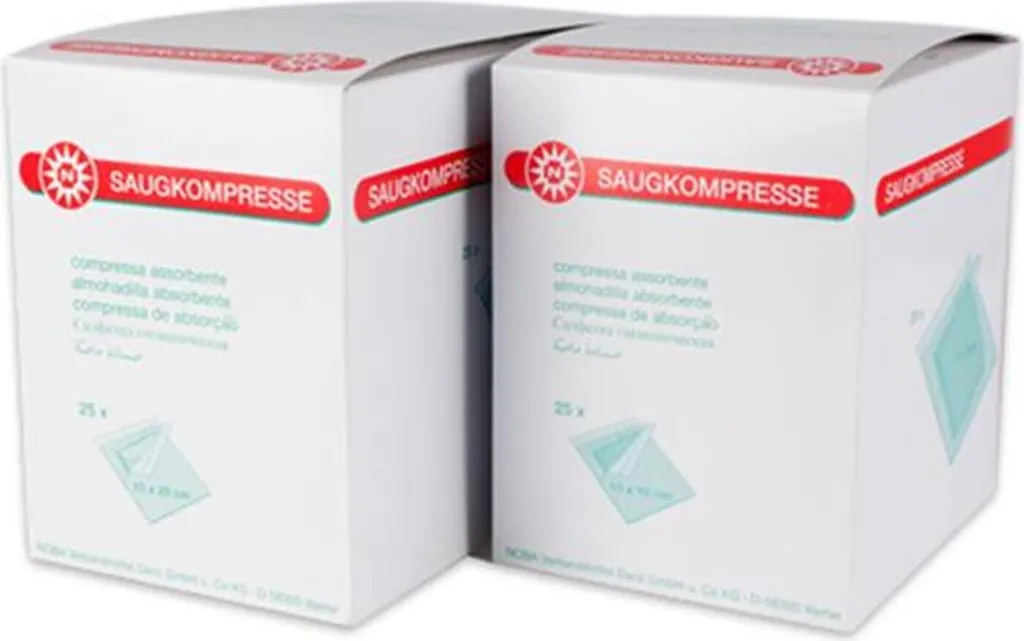 NOBA Tamponi Assorbenti Sterili 15x25 cm | 25 Pezzi per Ferite Essudanti