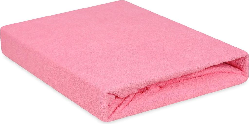 Spannbettlaken, Frottee-Spannbettlaken, dick, 180 g/m² 160x200 Rosa