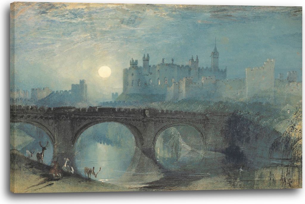 Leinwandbild (60x40cm): William Turner - Moela Agsa, echter Holz-Keilrahmen inkl. Aufhänger, handgefertigt in Deutschland