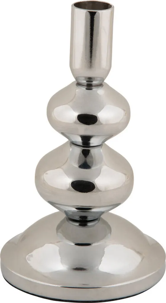 Bougeoir argenté DAZZLE 16,7 cm - Décoration de mariage et dîner romantique