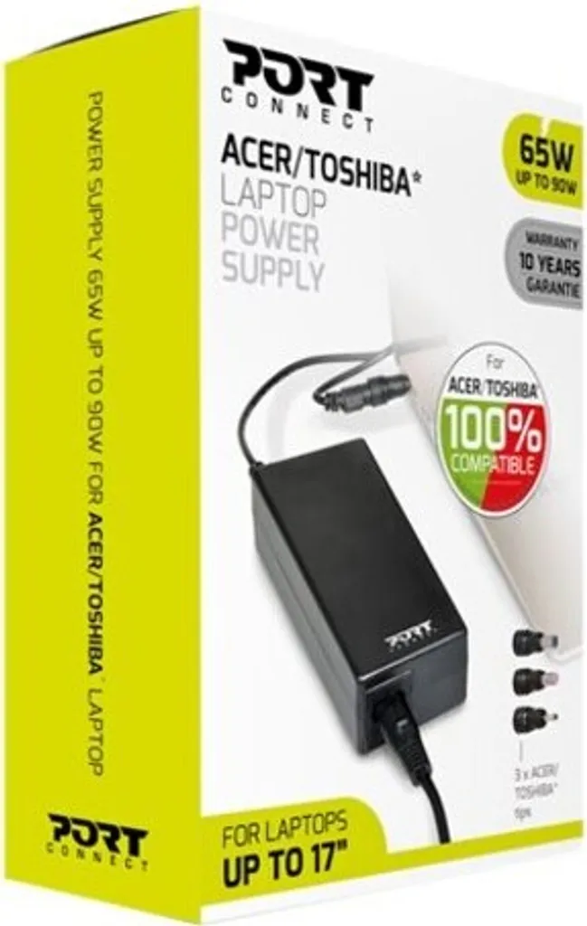 Chargeur de Rechange 65W Port pour Acer et Toshiba Idéal Bureau et Maison