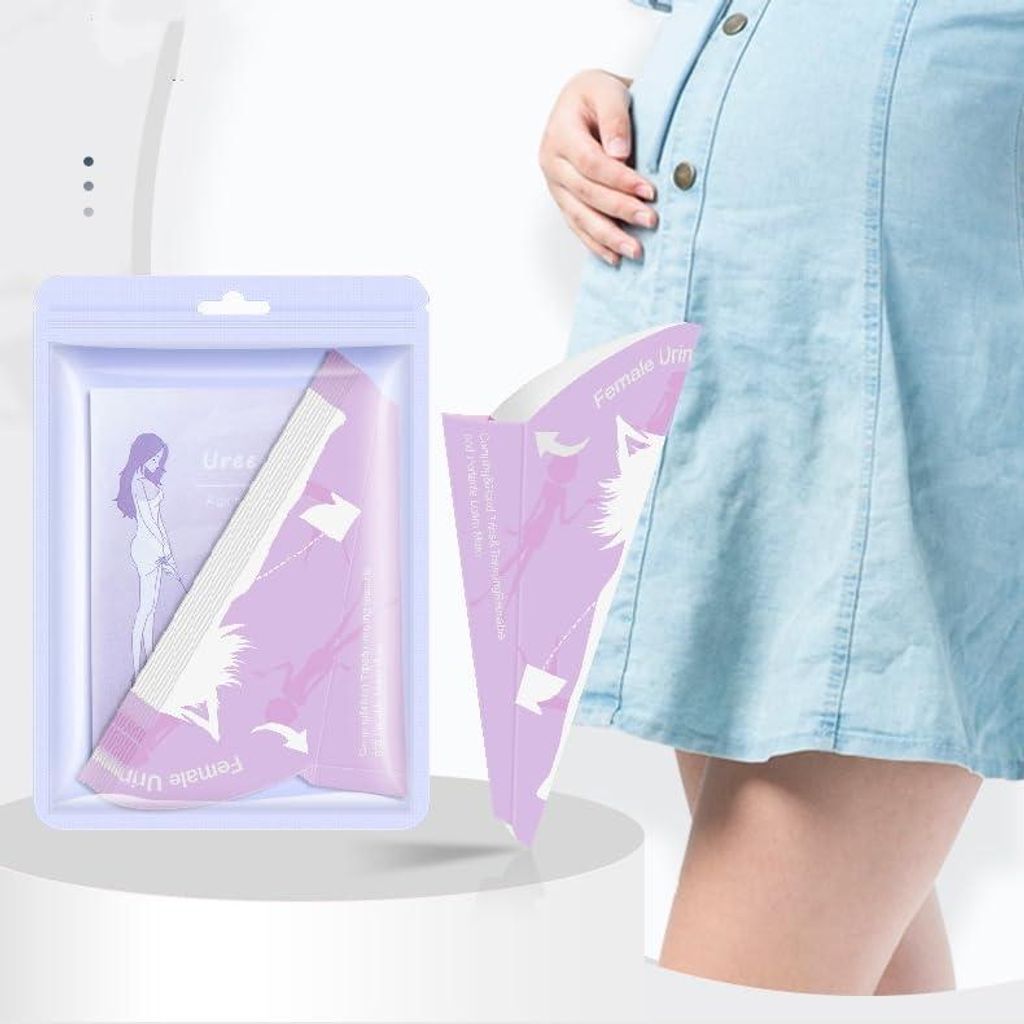 20 Stück Einweg Tragbarer Pipetten-Trichter für Frauen - Zusammenklappbares Urinal für draußen, Camping, Reisen - Stehender Pippi-Trichter für...