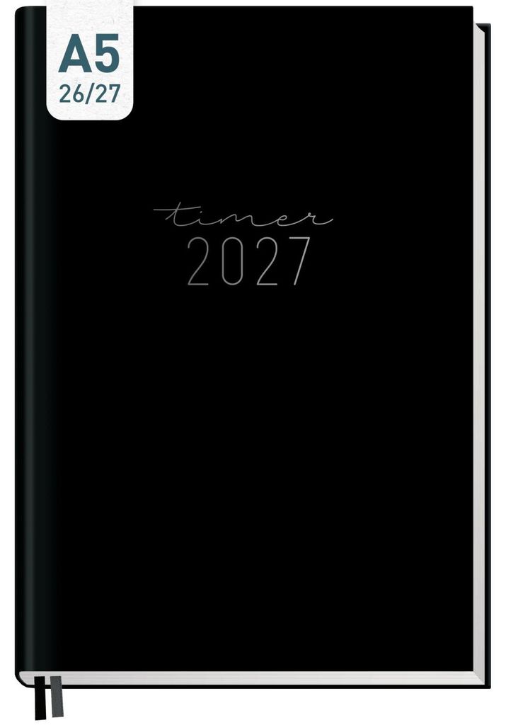 Chäff-Timer 2026/2027 / 17 Monate / A5 / Black Edition / Produktbild 