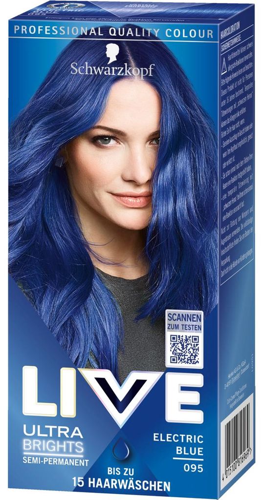 Schwarzkopf Live Ultra Brights 095 Electric Blue Coloration Produktbild 