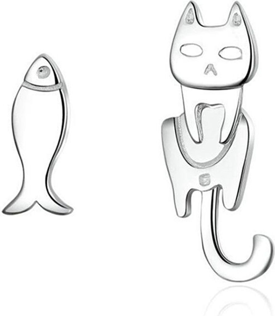 1 Paar Ohrstecker in Fischform, exquisiter Schmuck, passend zu leichten, niedlichen Ohrsteckern für Dating-Weiß