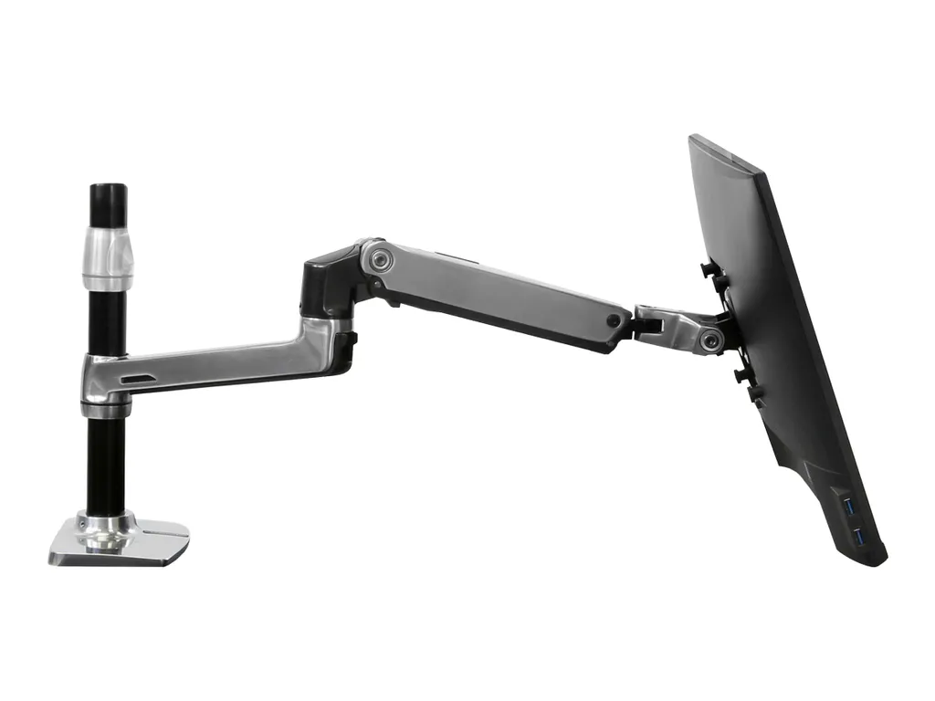 Support Double Écran Ergotron LX pour Bureau Ergonomique Aluminium 24"