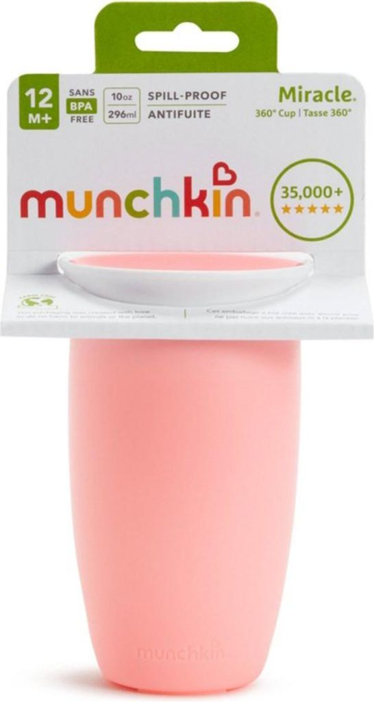 Munchkin Miracle 360° Beker Roze (296 ml) Productafbeelding 