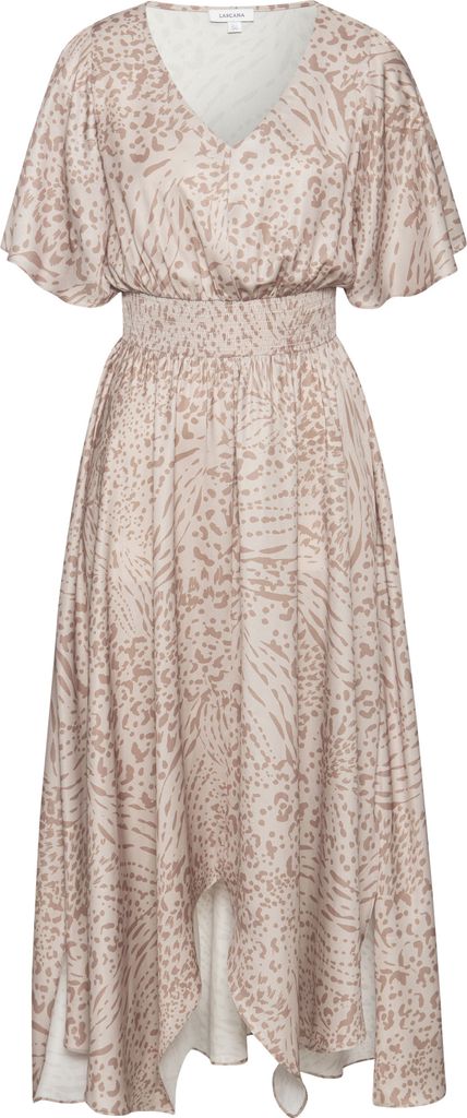 LASCANA Maxikleid sand-beige bedruckt Größe 38