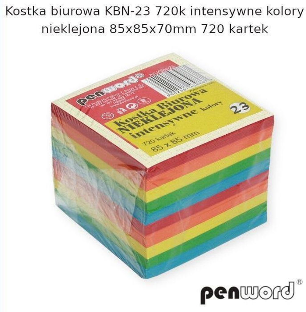 Kostka biurowa mix 85x85x70mm 720K