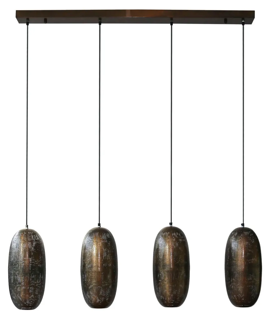Plafonnier Bronze 125x150 cm - Luminaire Extra Large au Design Courbé