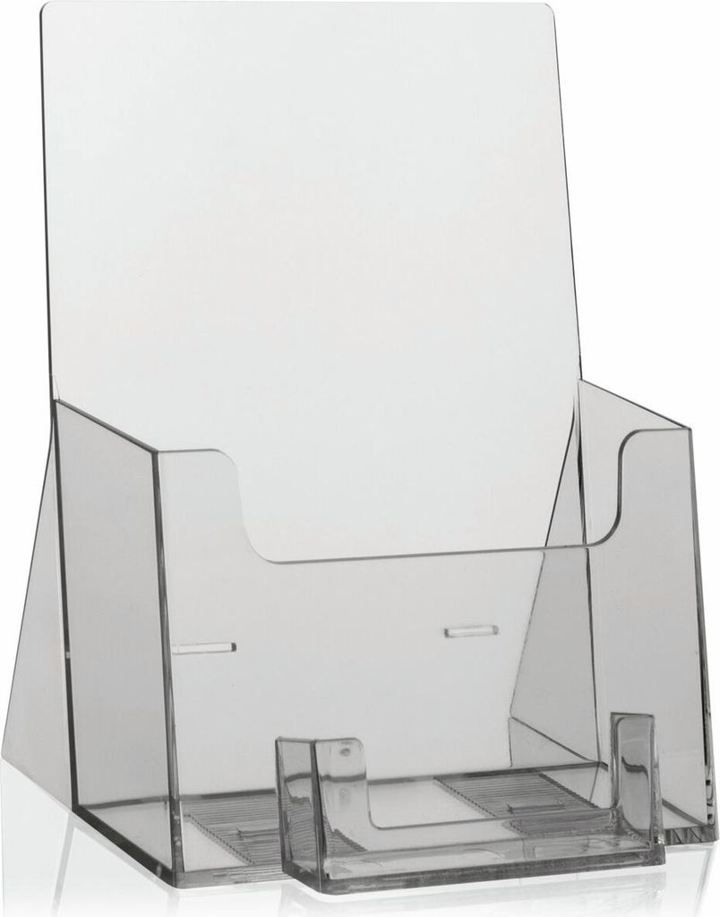 DIN A5 Prospektständer / Extra Fülltiefe mit Visitenkartenfach