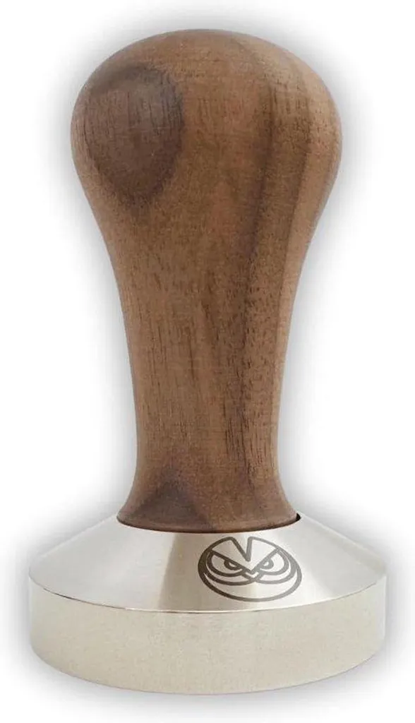 Presse à Espresso 58.5 mm en Bois de Noyer pour Panier de Précision
