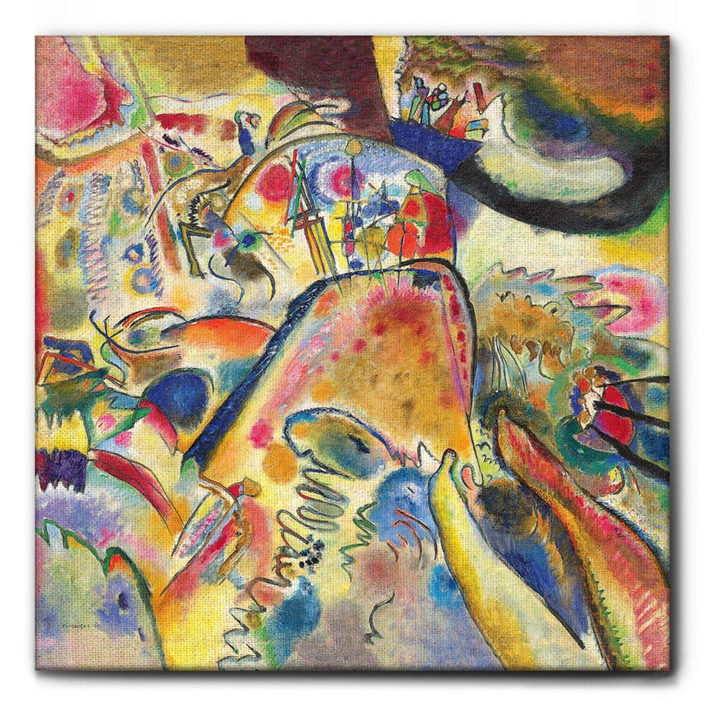 Giallobus - Kleine Freuden - Vassily Kandinsky - 70L x 70B cm - Bild - Leinwand mit Standardrahmen