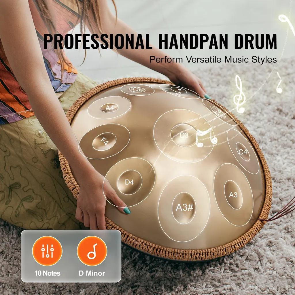 Tambour Handpan 12 Notes Son Éthéré - Instrument pour Débutants - 2