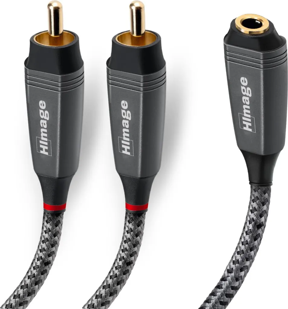 Cavo Audio HIMAGE 1.5m Jack 3.5mm a 2 RCA - Qualità Hi-Fi per Veri Intenditori